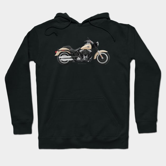 Harley-Davidson Fat Boy Lo beige, s Hoodie by MessyHighway